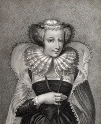 Mary Queen of Scots, engraved by Bocquet, illustration from 